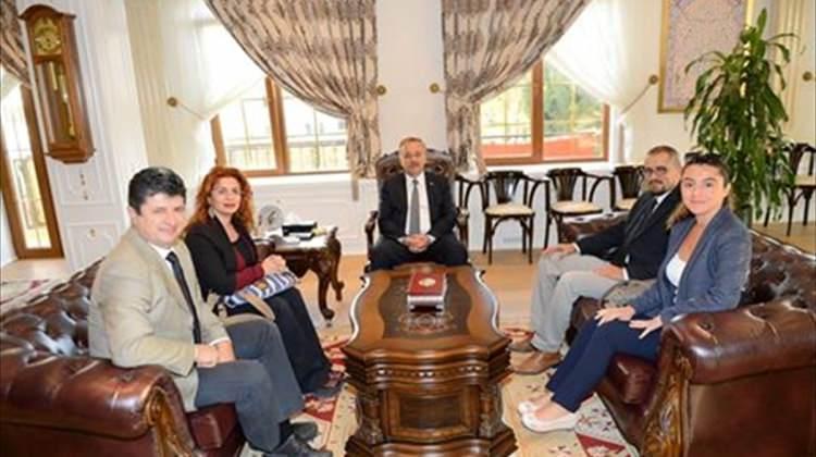 Edirne Valisi Özdemir'in kabulü