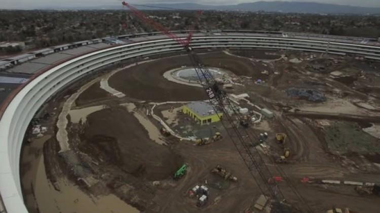 Apple'ın kampüsü çamur deryasına döndü