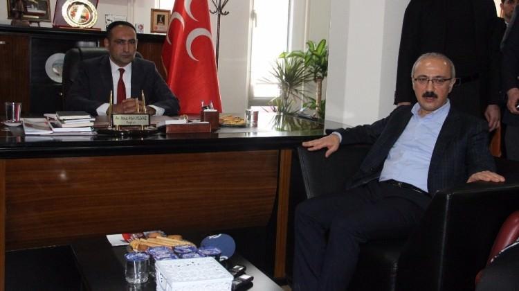 Bakan Elvan'dan MHP İl Başkanlığı'na ziyaret
