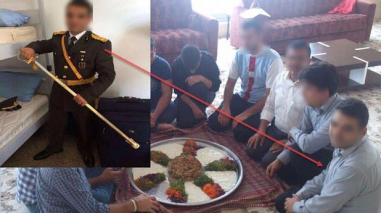 Maklube sofrasında bir üniformalı