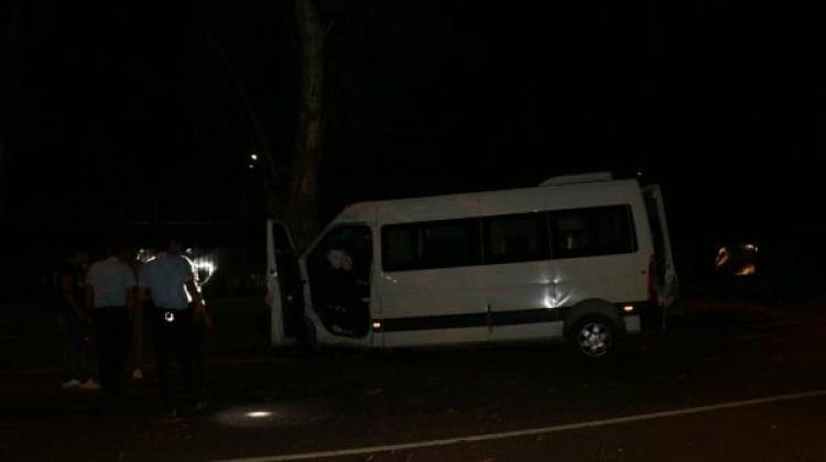 Minibüs ağaca çarptı: 4 yaralı