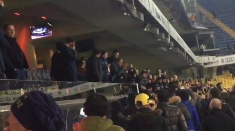 Tribünde olay çıktı! Mahmut Uslu ve taraftarlar...