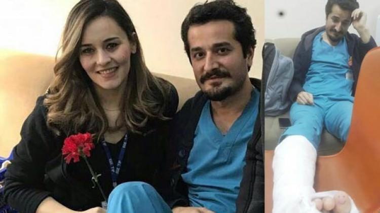 Doktor acil müdahale için birinci kattan atladı!