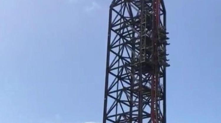 90 derece açıyla 15 dakika mahsur kaldılar