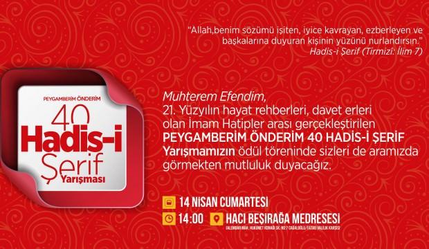 40 hadis yarışması ödül töreni yarın