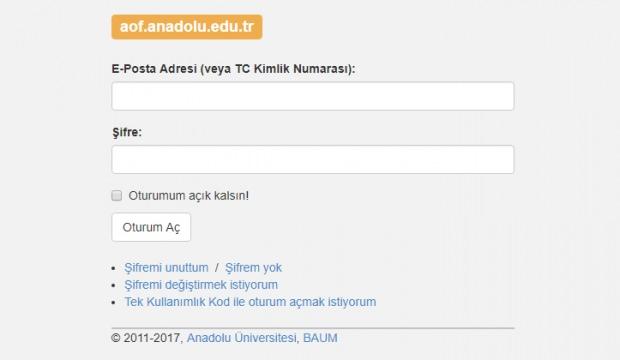 AÖF vize sınavı giriş yerleri öğrenme sayfası (2017)