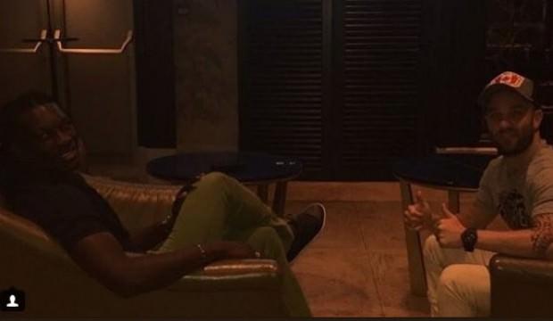 Gomis ile Valbuena, finali birlikte izledi