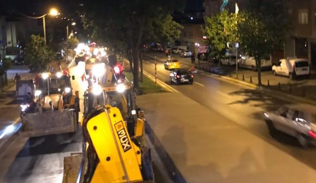 Güneykayalılar Erdoğan'ı iş makineleriyle kutladı!