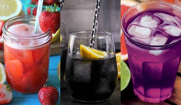 Kömürden yapılan siyah limonata Kömürden yapılan siyah limonata