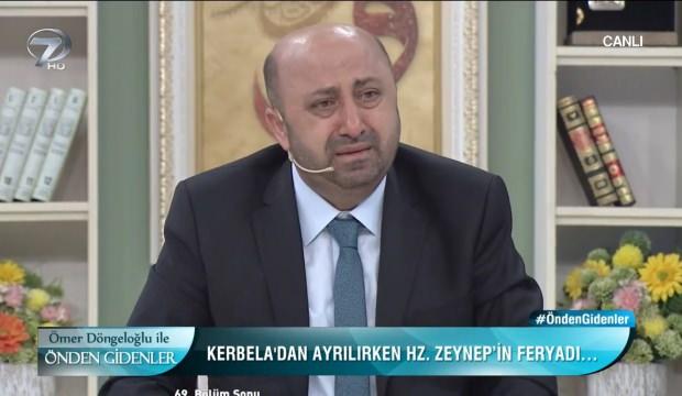 Ömer Döngeloğlu Kerbela’yı anlatırken gözyaşlarına boğuldu