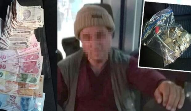 Dilencinin üstünden 620 lira çıktı