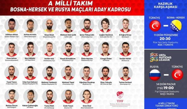 Milli TakÄ±m kadrosu aÃ§Ä±klandÄ±! SÃ¼rpriz...