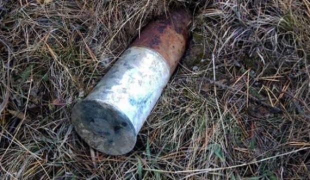 75 milimetrelik top mermisi bulundu