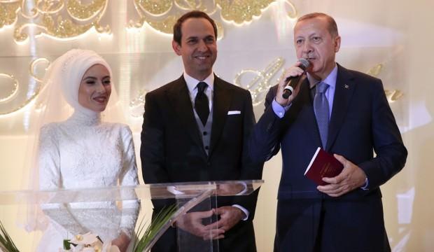 Cumhurbaşkanı Erdoğan nikah şahidi oldu