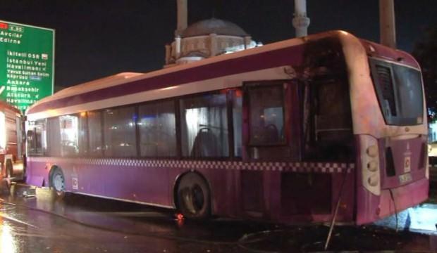 TEM otoyolunda korkutan otobüs yangını