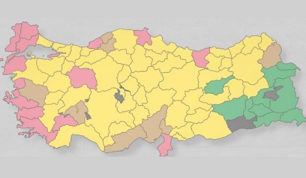2014 yerel seçiminde il ve ilçelerin oy oranları