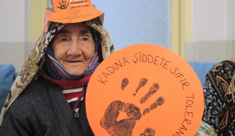 Kadına şiddete Turuncu çizgi Kadına şiddete Turuncu çizgi