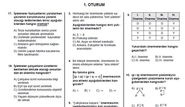 Açıköğretim lisesi 1.dönem soruları ve cevapları (AÖL çözümlü çıkmış sorular)