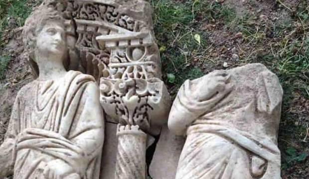 1600 yıllık lahit parçası ele geçirildi