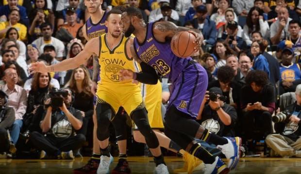 Lakers, Warriors'a fark attı! LeBron James...