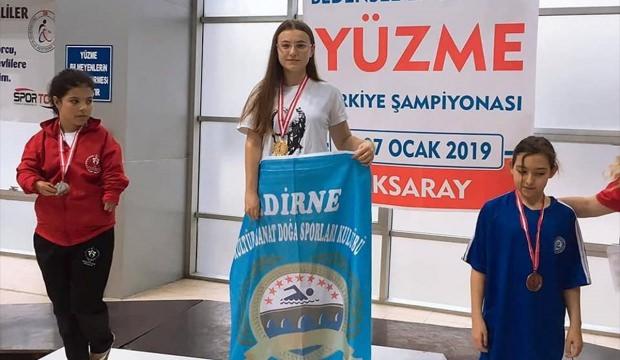 Edirneli yüzücünün başarısı
