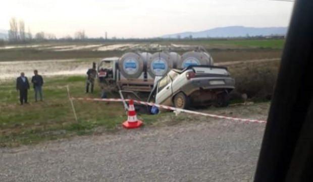 Otomobil ile süt kamyonu çarpıştı: 1 ölü