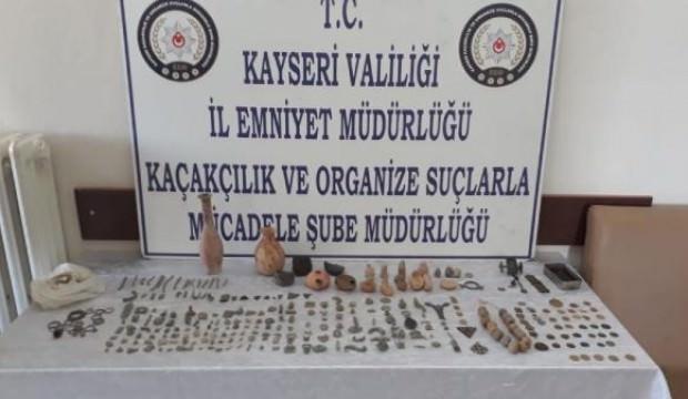 Kayseri'de 167 parça tarihi eser ele geçirildi