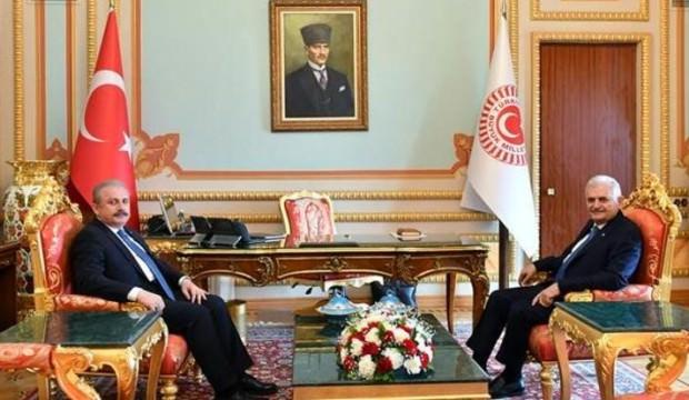 Şentop'un ilk ziyaretçisi Yıldırım oldu