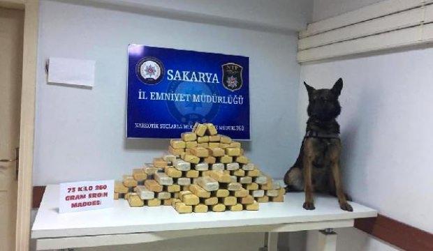 Sakarya'da 73 kilo eroin ele geçirildi: 5 tutuklama