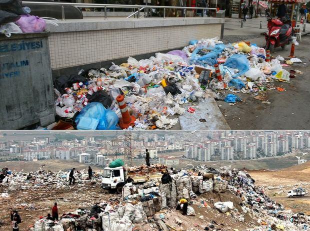 İzmir'den çöp manzaraları