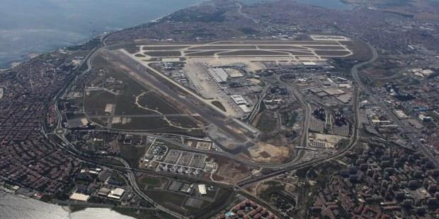 Atatürk Havalimanı'nın havadan görüntüsü.