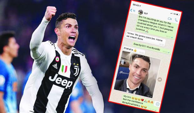 Ronaldo'nun WhatsApp mesajını paylaştı!