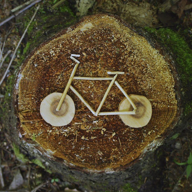 Odun üzerinde bisiklet tasarımı