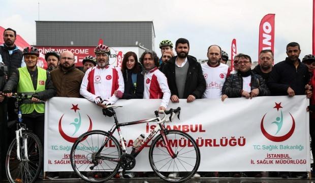 Kalp sağlığına dikkat çekmek için pedal çevirdiler