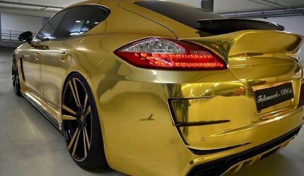 Altın renkli Panamera trafikten men edildi