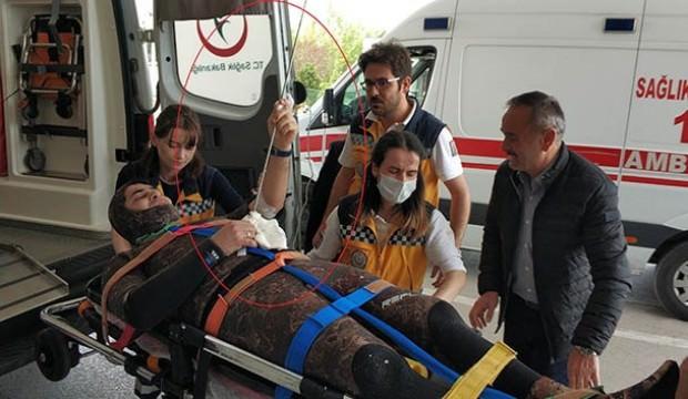 Balık avında dehşet! Hastaneye böyle getirildi