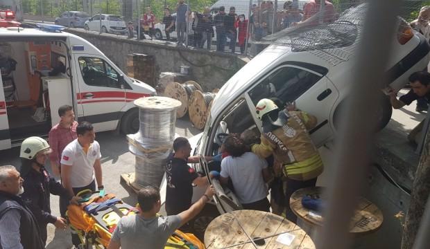 Küçükçekmece’de akılalmaz kaza!