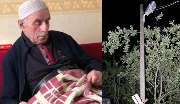 86 yaşında sokak lambasını değiştirmek isteyince...