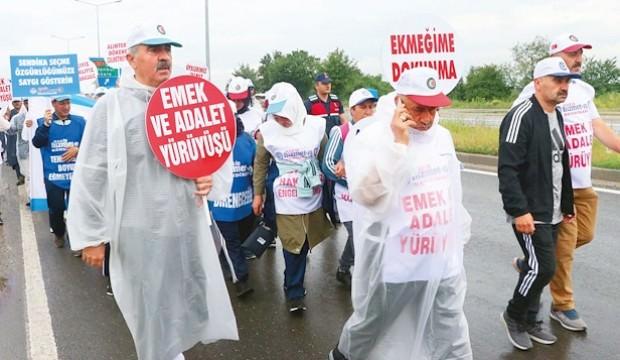 İşçilerin adalet yürüyüşü sürüyor