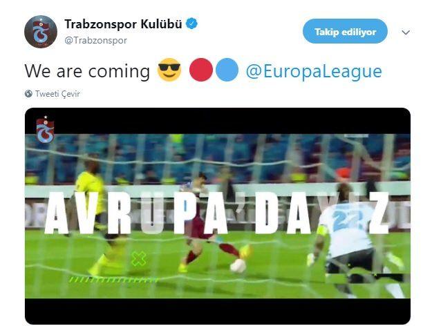 Trabzonspor'un paylaşımı