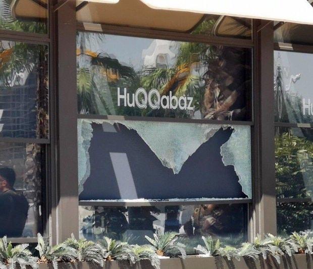 Saldırının gerçekleştiği Türk restoran.