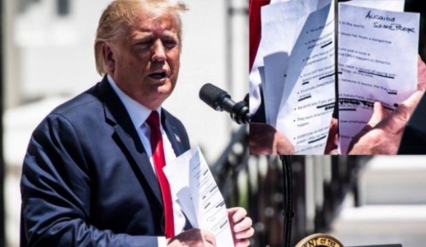 Trump'ın elinde dikkat çeken 'El Kaide' notu!