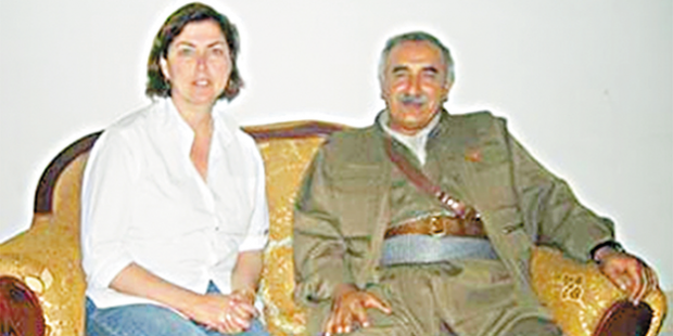 Şirin Payzın'ın PKK elebaşı Murat Karayılan ile yaptığı röportajdan bir kare... 