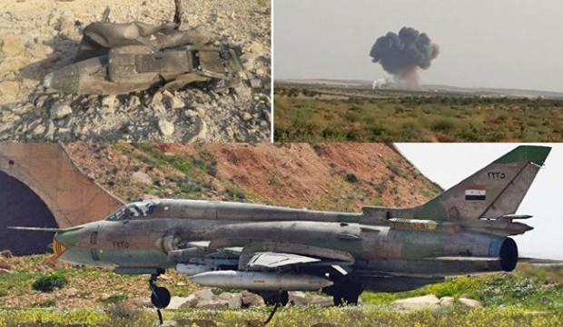 Rus yapımı savaş uçağı Su-22 Suriye'de düşürüldü! Onlar düşürmüş