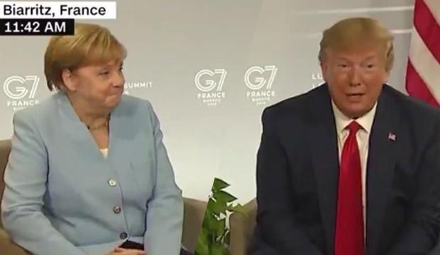 Trump 'Kanımda Almanlık var' dedi, Merkel kendini tutamadı: Pıhımmmphp