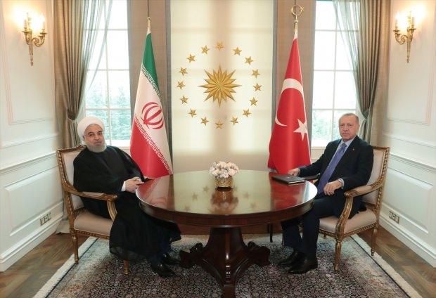 Erdoğan ve Ruhani görüşmesinden bir kare