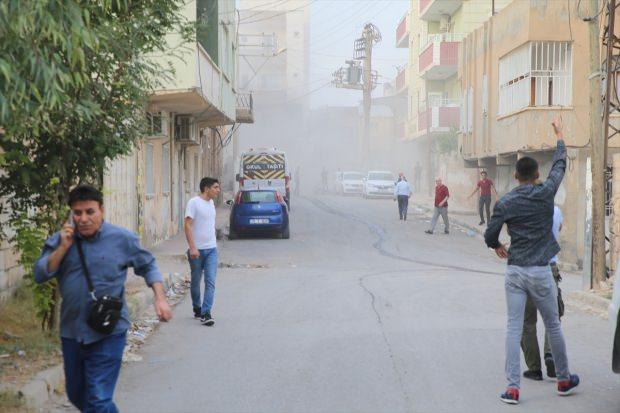 Teröristlerin Mardin'in Nusaybin ilçesine gerçekleştirdiği saldırıdan ilk kareler