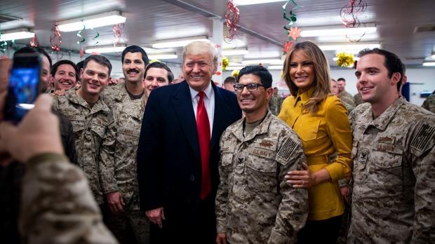 Trump 26 Aralık 2018'de Irak'taki askerleri ziyaret etmişti...