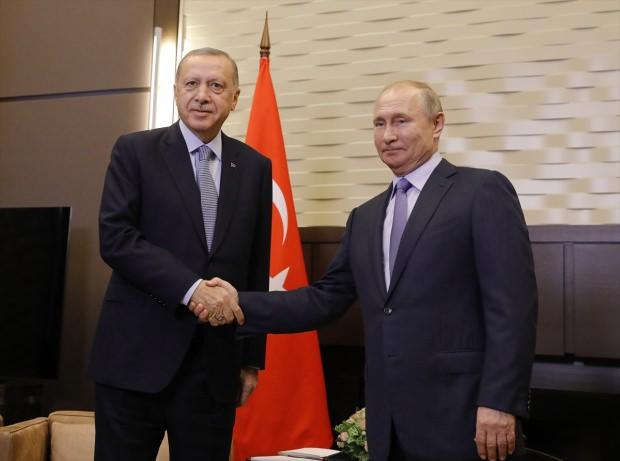 Erdoğan ve Putin görüşmesinden ilk kare