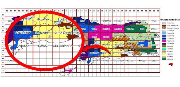 Suriye sınırı haritada boş kaldı